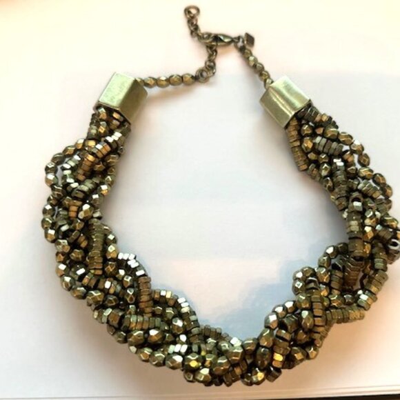 Banana Republic Gold color multistrand necklace choker jewelry - Holidays !! - Picture 4 of 7